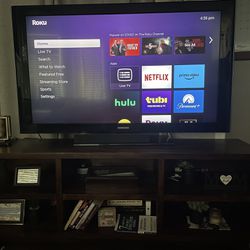 50 Inch Samsung tv With remote W/Stand 