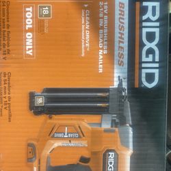 Rigid brushless 18v 2 1/8 Brad nailer BRAND NEW