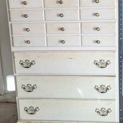 Old solid wood dresser - $125