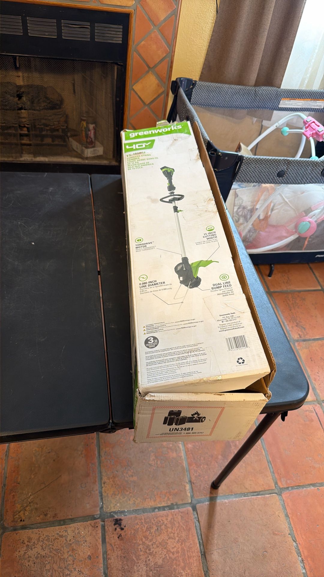 Greenworks 15Inch 40V Cordless String Trimmer Tool Only