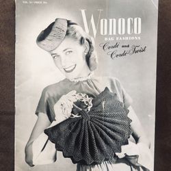 Vintage 1945 Wonoco Bag  & Fashions Magazine GC