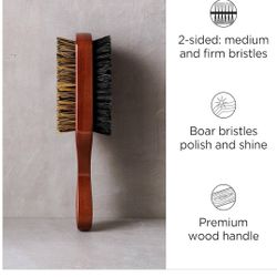 Diane Premium 100% Boar Bristle 2-sided Club Brush