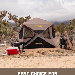 FanttikOutdoor Alpha C4 Ultra Camping Tent 4 Person Pop Up Instant Cabin Setup in 60 Seconds Portable Hub Tent with Rainfly & Windproof for Outdoor Ca