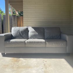 Grey Leather Couch