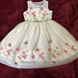 Girl’s Dress With Butterfly’s 
