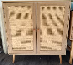 Rattan Style Buffet Cabinet with Storage