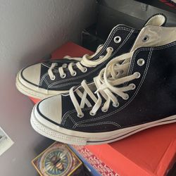 10.5 CONVERSE Chuck 70 Black High Top Shoes colors Black & off white