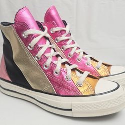 Converse Chuck Taylor 70 Women's Metallic Rainbow High Top Size 6 Shoes Pink