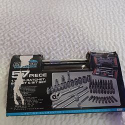 57 Piece Ratchet Socket Abd Bit set 