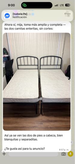 Twin Bed Frames with Mattresses – Set of 2