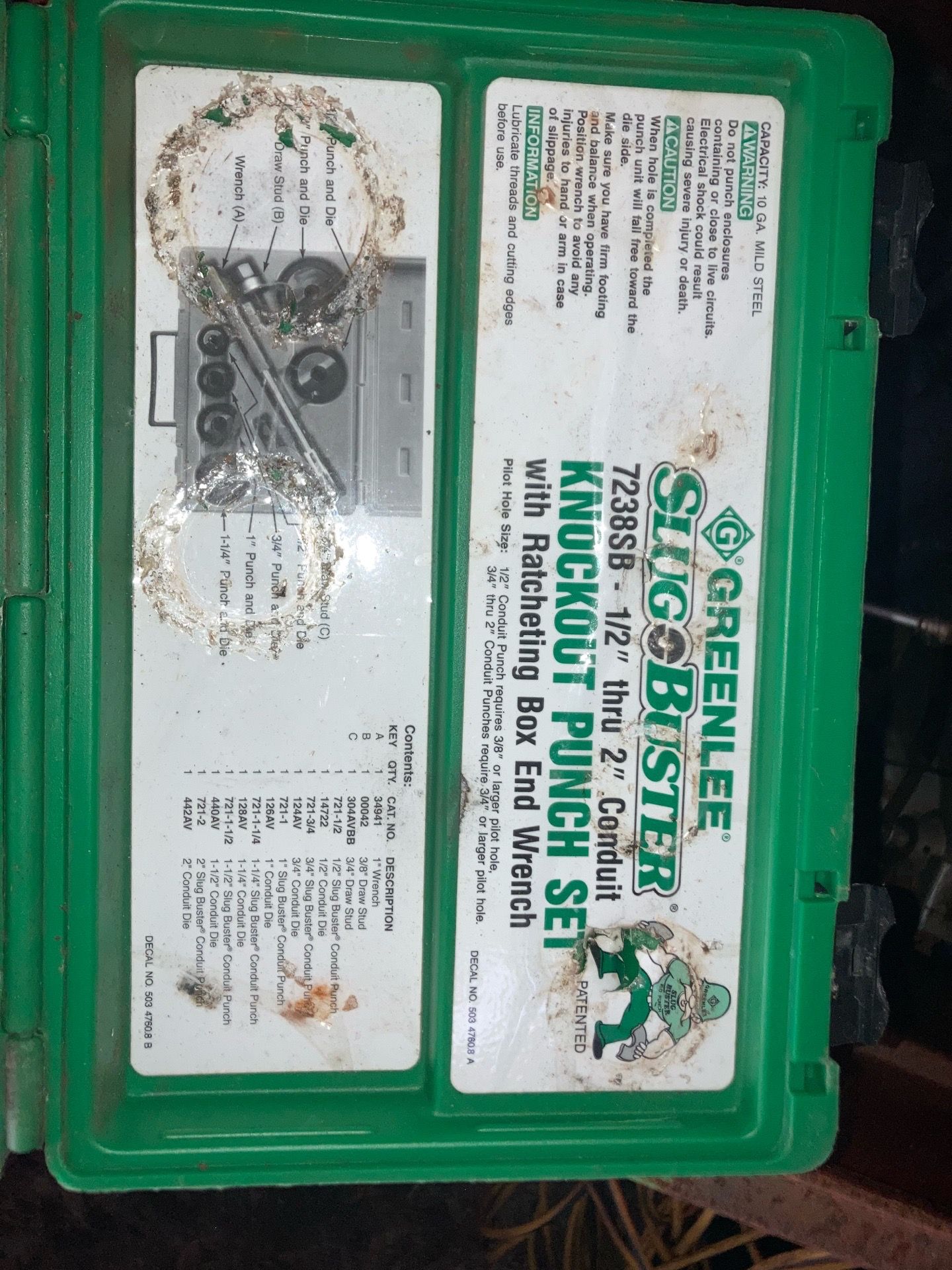 Greenlee slug cutter