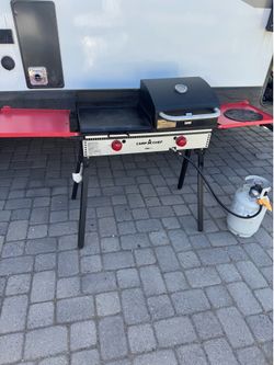 Camp chef pro 14 stove with grill and griddle