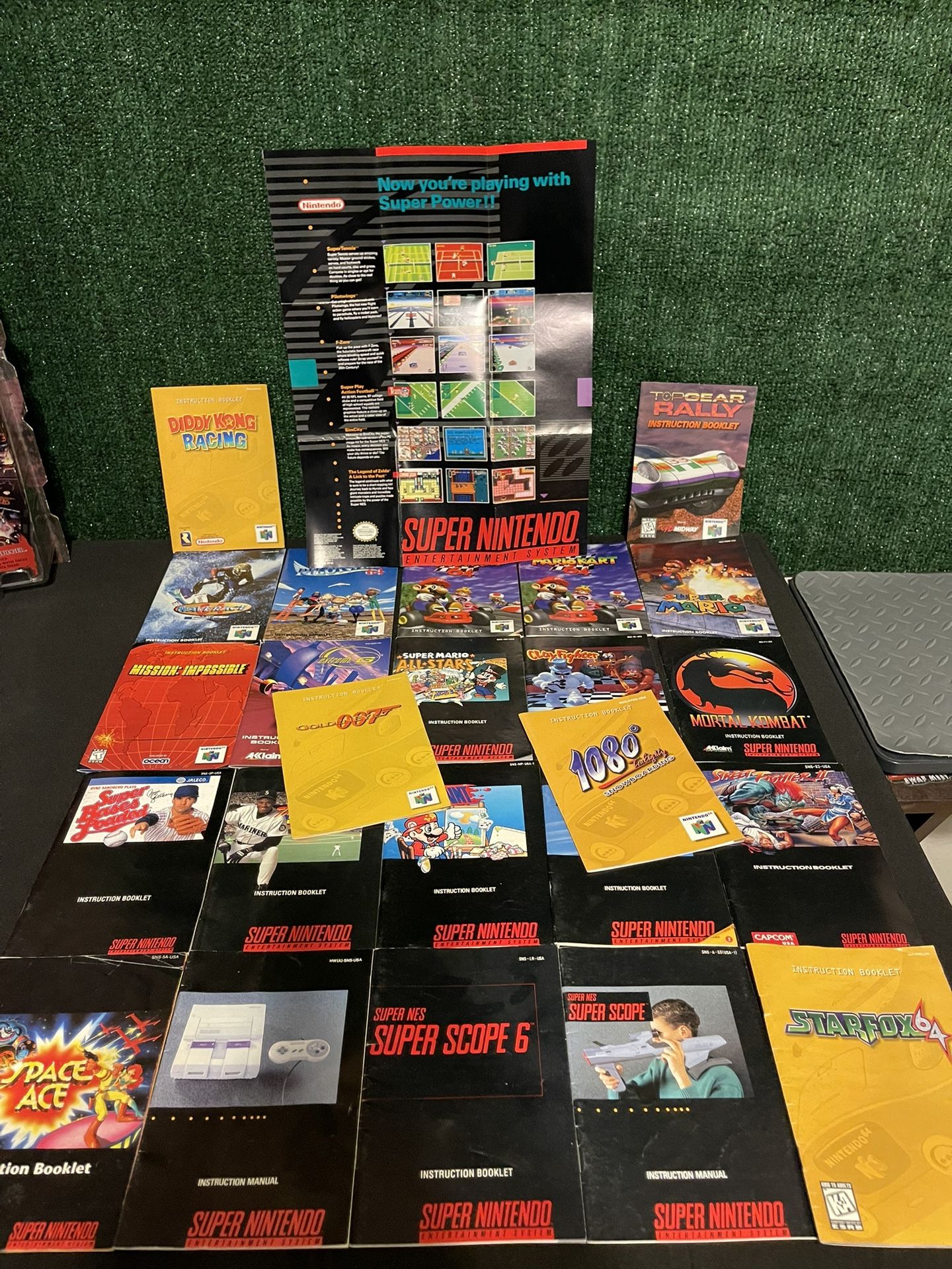 Super Nintendo, Nintendo 64 Manuals Only And 1 Small Poster SNES. Fast Shipping!