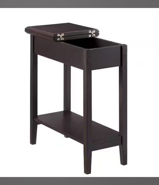 Roxy Narrow Wooden Flip Top End Table with Storage

$35