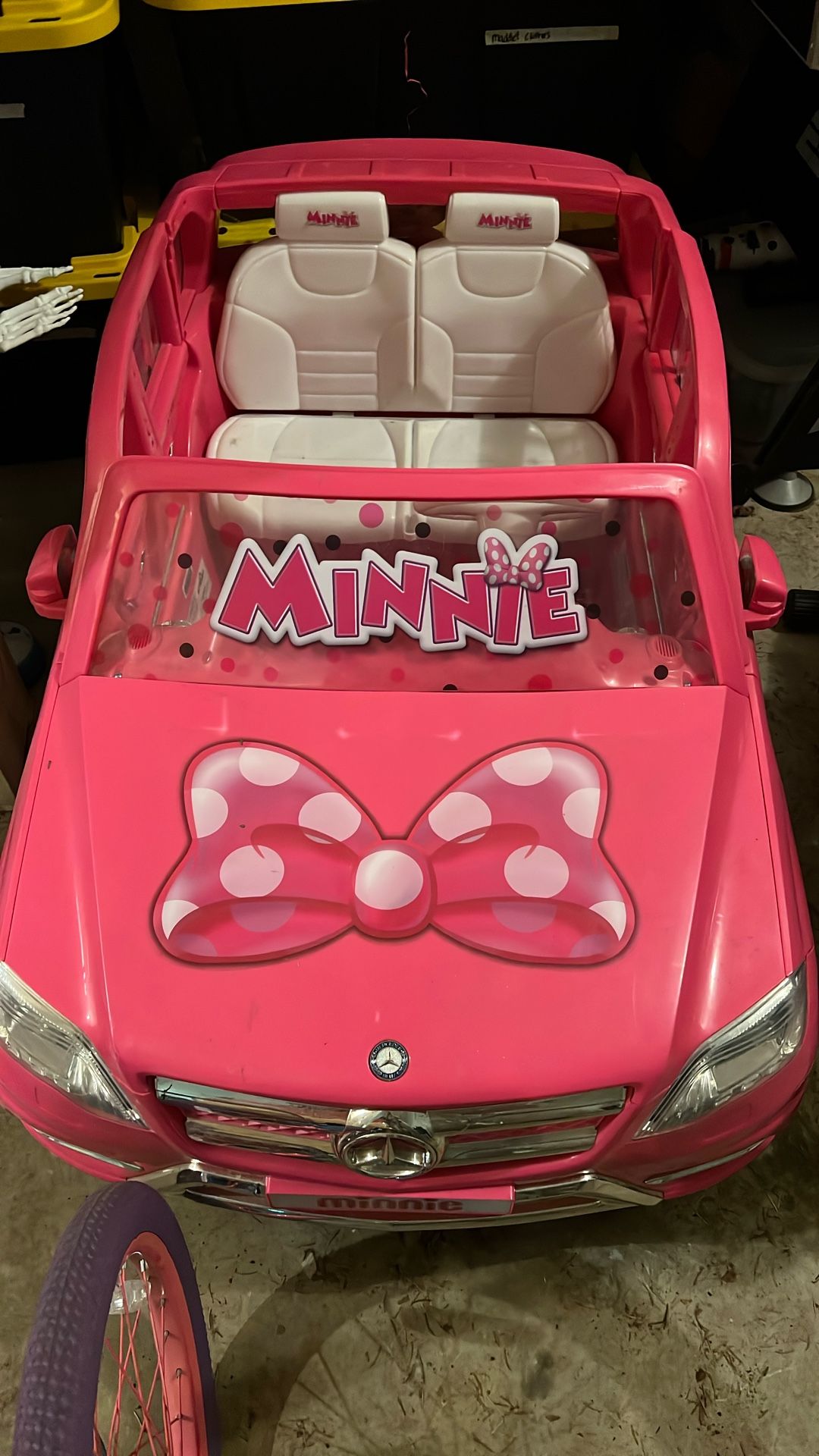 12 Volt Electric Minnie Mouse Car For Kids