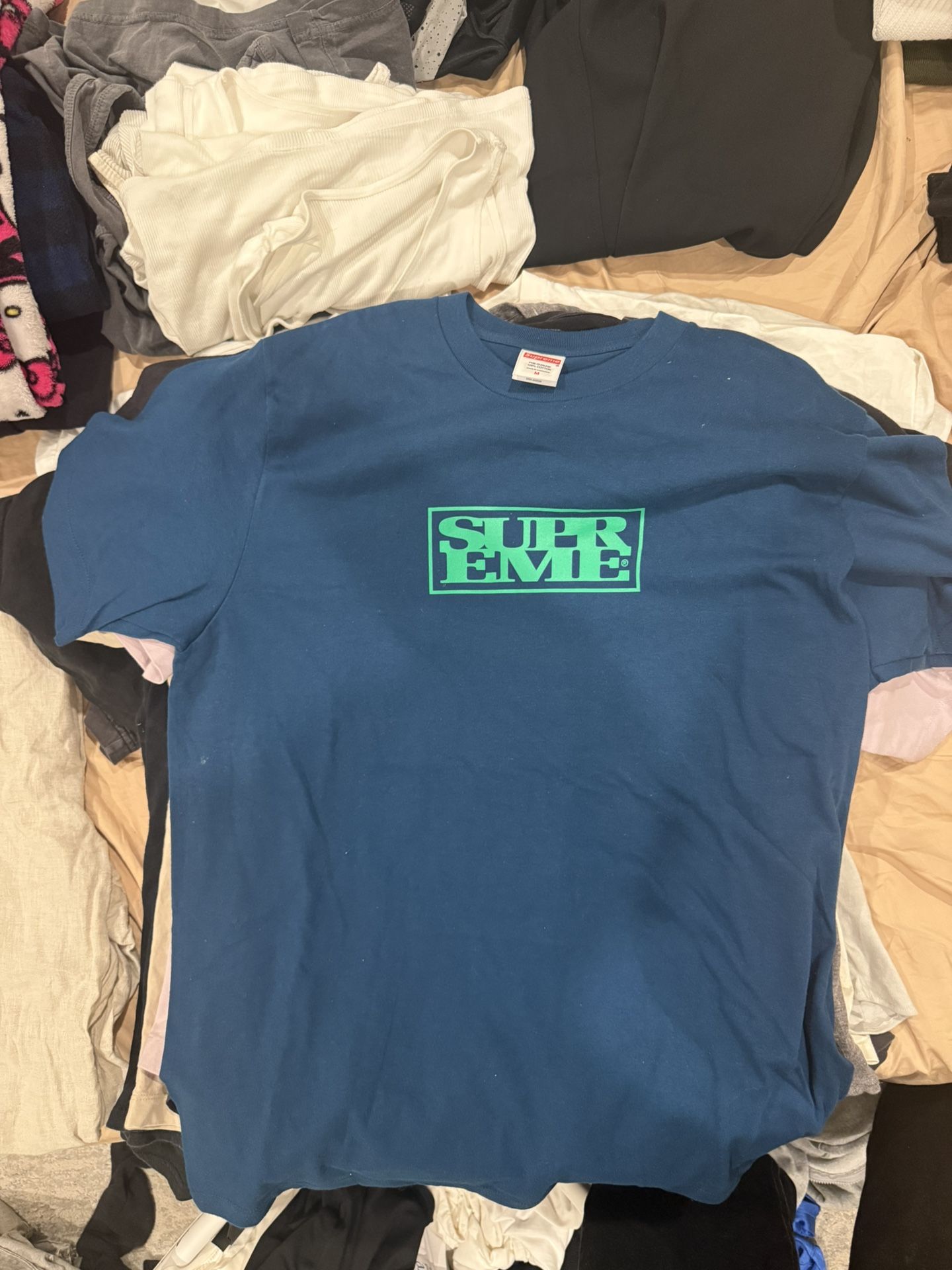 Supreme Connect Tee Indigo Negotiable