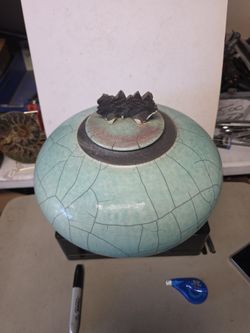 Handmade clay jar