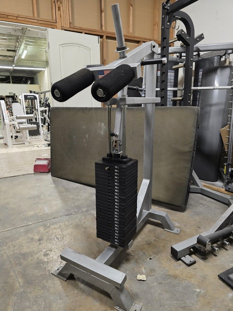 Commercial grade standing calf gym equipment exercise fitness weight machine