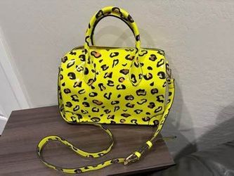 Leopard Print Satchel Handbag, wallet, designer coin purse, chunky bracelet