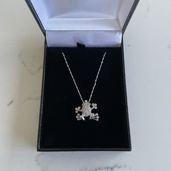 14 Kt White gold Frog Pendant