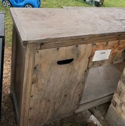 Heavy solid wood Entertainment center