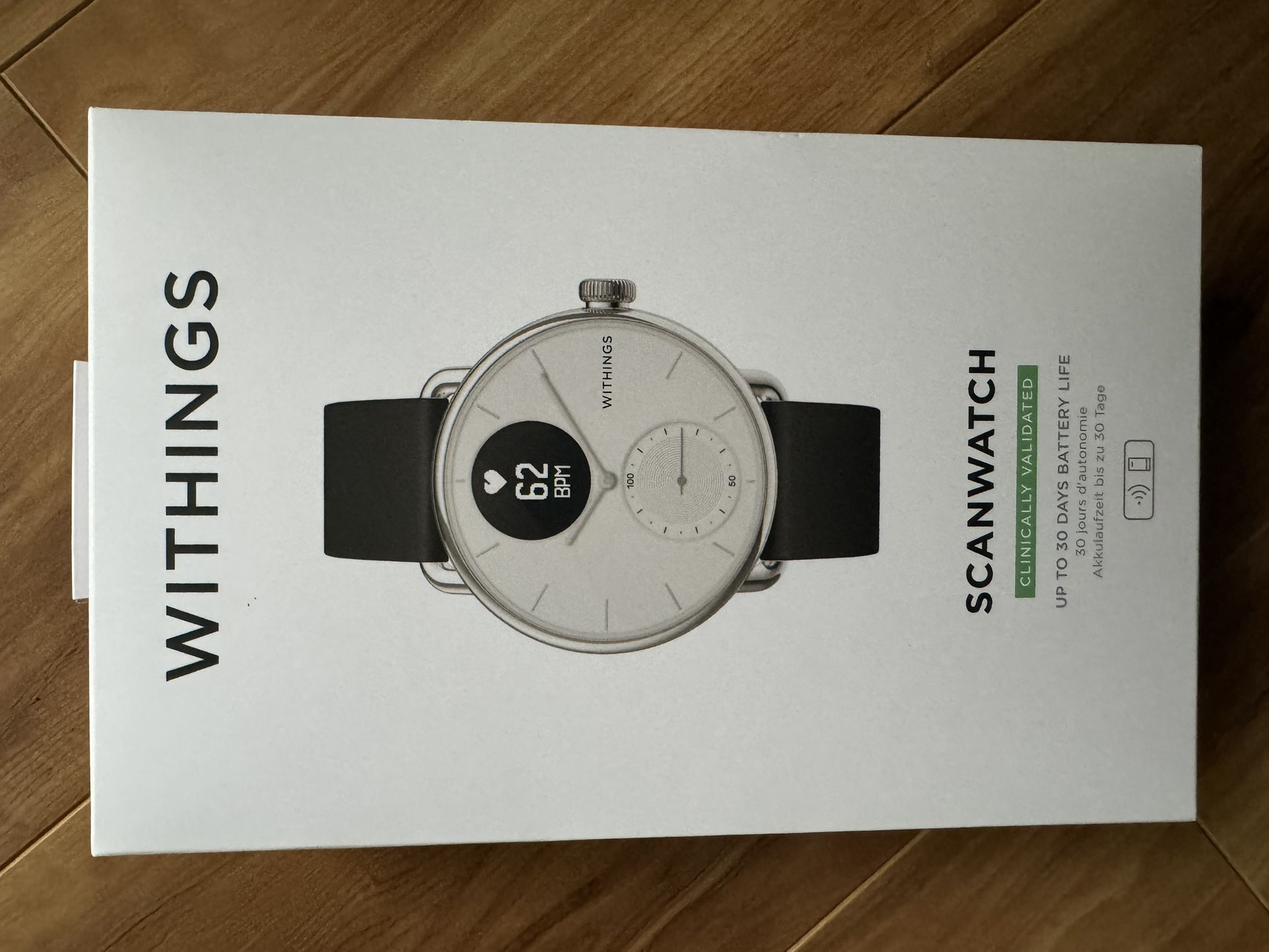 Brand New Unopened Withings Scan Watch 38 MM - White