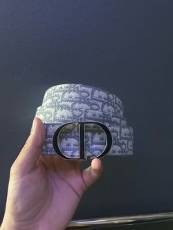 Mens CD patterned luxury belt