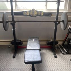 Olympic weight Bench With Squat Rack