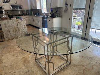 Glass dining table
