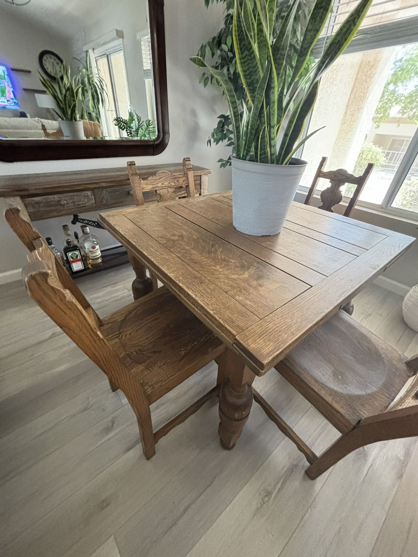 Really Cool Solid Wood Dining Set. 