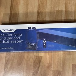 Tv Ears Voice Clarifying Sound Bar And Headset System