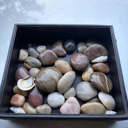 Bowl Of Pebbles/stones Decorative 