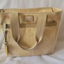 Vintage Coach Y2K Hampton Scribble Signature Tote Bag