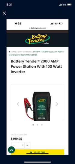 Battery Tender® 2000 AMP Jump Starter and Power Bank.