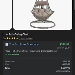 Uzae Wicker Hanging Chairs 