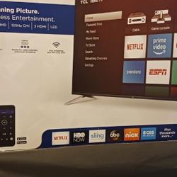 TCL 50" CLASS 4-SERIES 4K UHD HDR ROKU SMART TV - 50S423