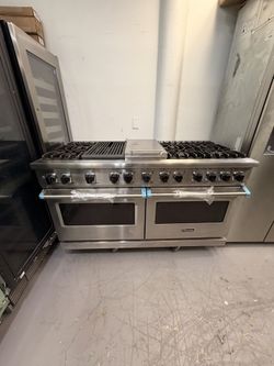 Viking Gas Range 60”Inch stainless Steel Dual Fuel Stainless Steel