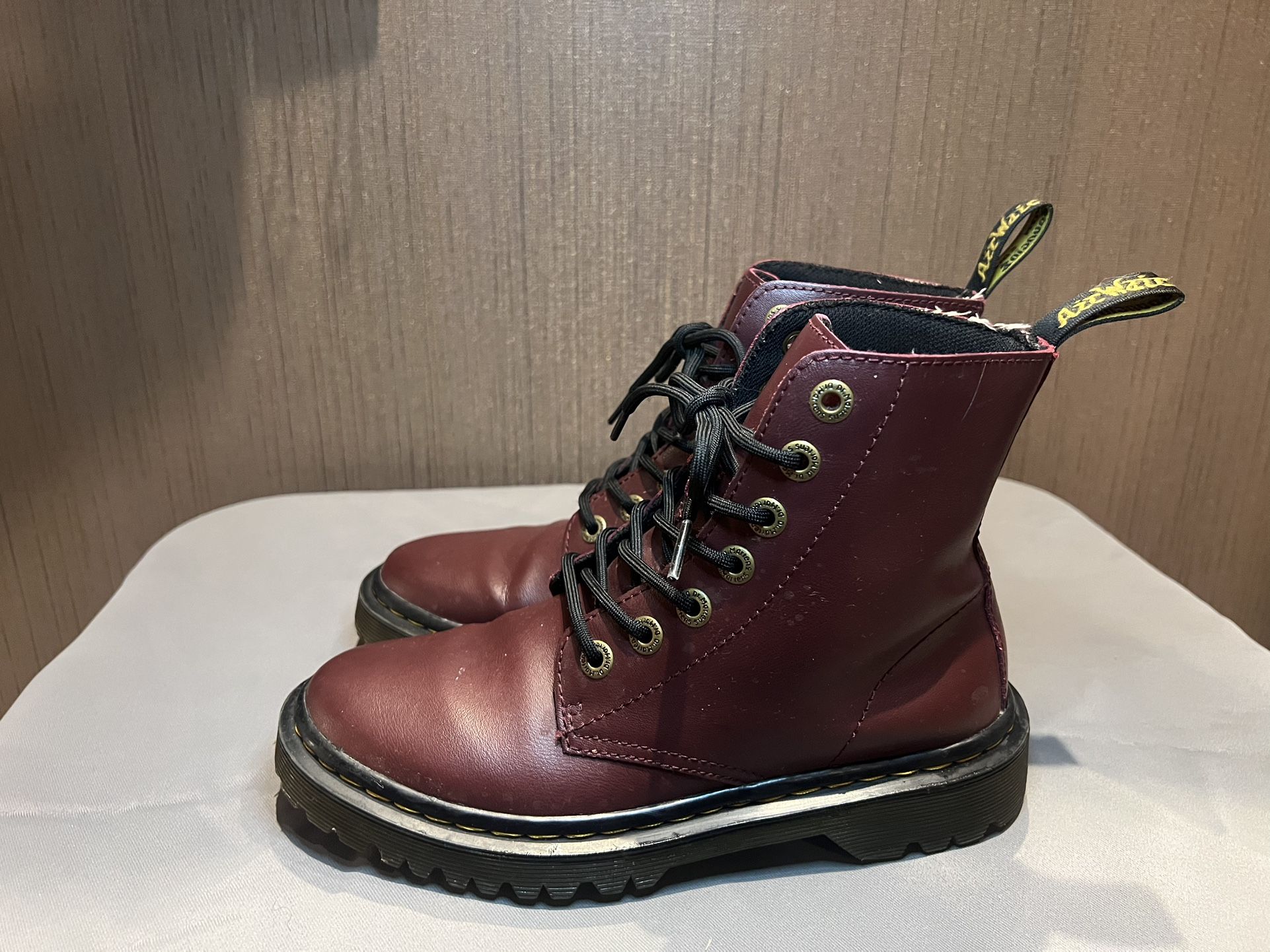 Dr. Martens Burgundy Combat Boots Size 6L