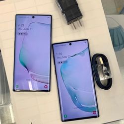 Samsung galaxy note 10 256 gb unlocked, store warranty $200 each 