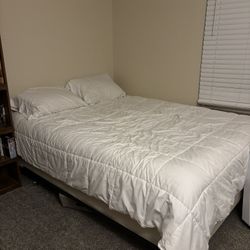 Queen Mattress(medium firm For People With Back Problems, Box Spring And Steel Adjusting Frame 