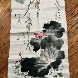 Cross Stitch Wall Art - Floral print