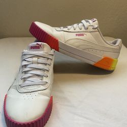Puma Carina Neon Fade Girls Shoes Size 7y, women’s 8.5