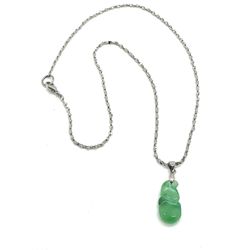 18k Gf Jade Necklace 