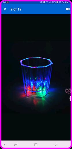 7 Color LED Flash Light Whisky Shot Drink Glass Cup Beer Bar Party Wedding Club