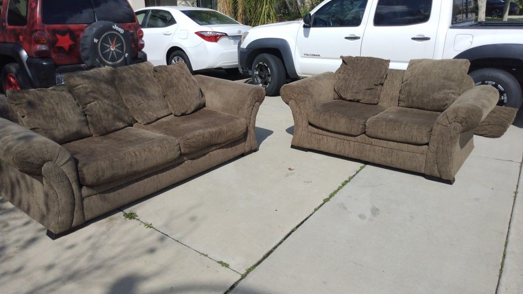 Brown Sofas Set