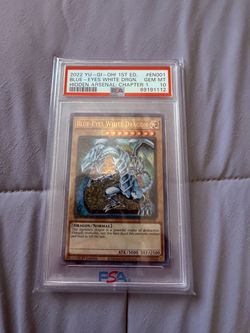 Yugioh 1st Ed Blue-Eyes White Dragon HAC1-EN001 Duel Terminal Rare PSA 10