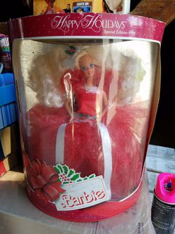 1st year holiday Barbie in box