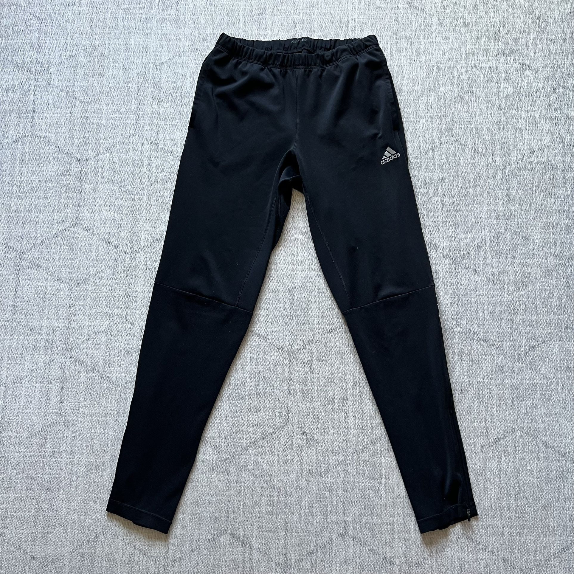 Adidas Climalite Men’s Black Athletic Workout Track Jogger Sweats Pants SMALL