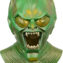 RRANYF Goblin Costume,Latex Green Mask for Cosplay 