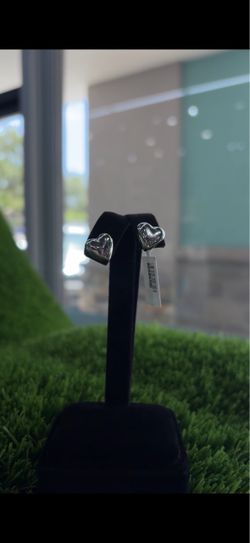 Tiffany & Co Silver Puffed Heart Studs